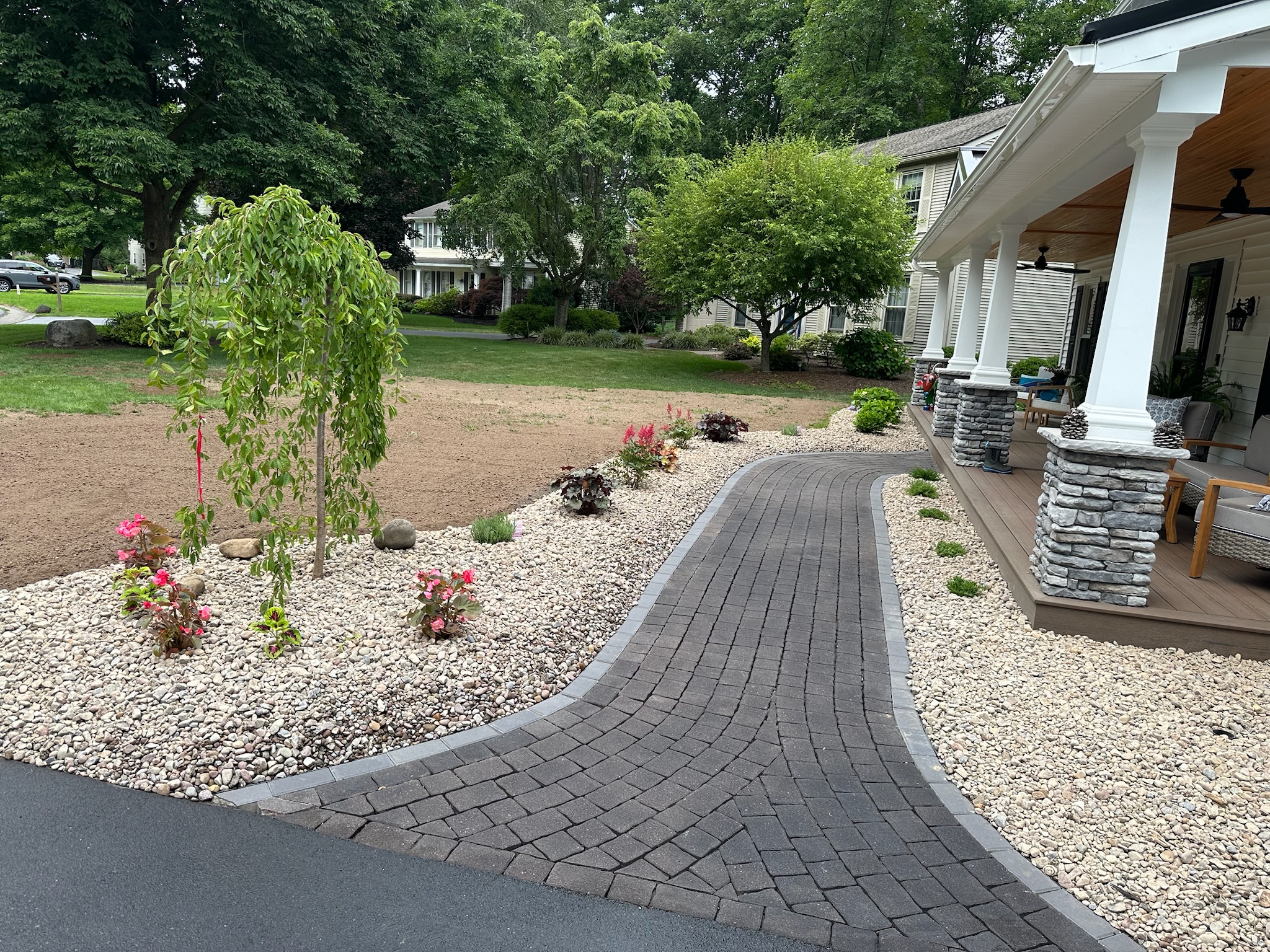 2024 garden install and walkway modification after photo 1